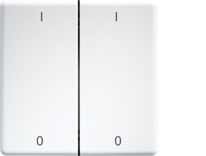 Eltako Doppelwippe lasergraviert f.55x55mm rws/glänz DW-FT55-wg+IO