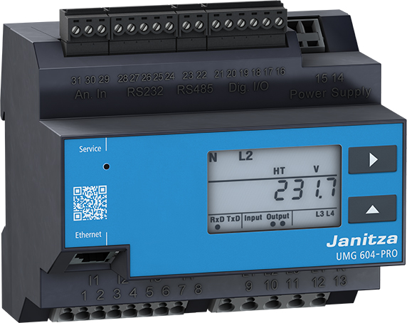 Janitza Electronic Netzanalysator UL 95..240VAC,135..340D UMG 604E-PRO230V(UL)