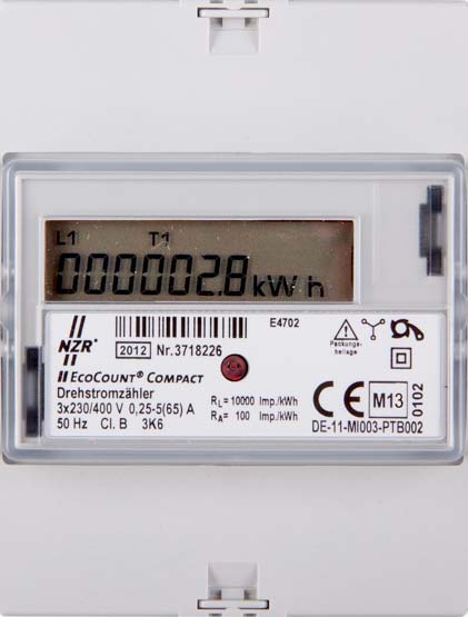 NZR DS-Hutschienenzähler 3x230/400V EcoCount #33220216