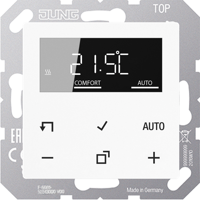 Jung Raumtemperaturregler mit Display Standard TR D A 1790 WW