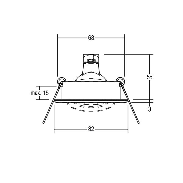 Brumberg Leuchten Einbau-Downlight GX5,3 50W sw/alu 00006400