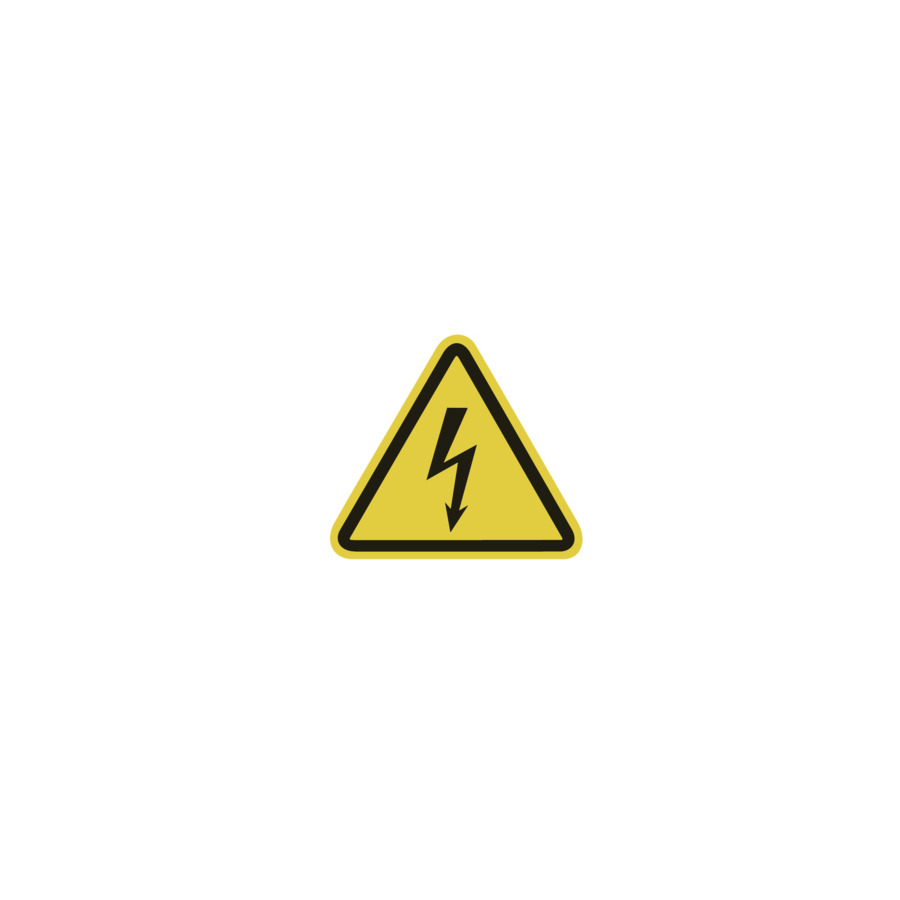 HellermannTyton Warnschild Warnung v. elt. Spg. 597-63200(VE100)