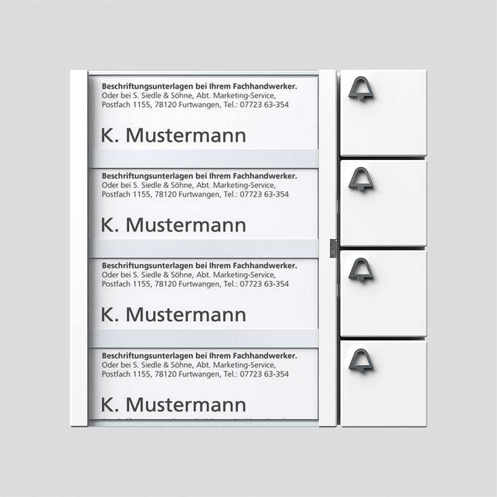 Siedle&Söhne Bus-Tasten-Modul weiss BTM 650-04 W