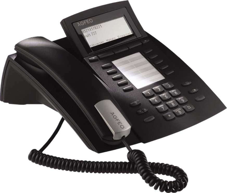 Agfeo Systemtelefon schnurgebunden ST 42 Up0/S0 sw