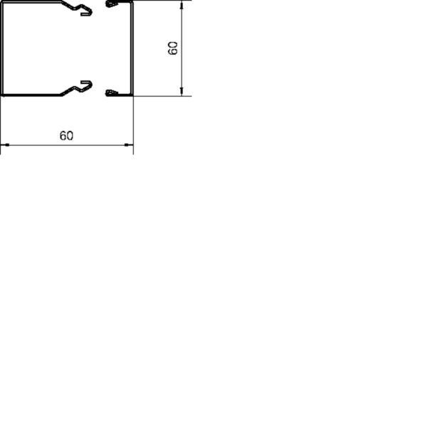 2 M Tehalit Leitungsführungskanal 60x60mm verkehrsweiß LFS600600 vws
