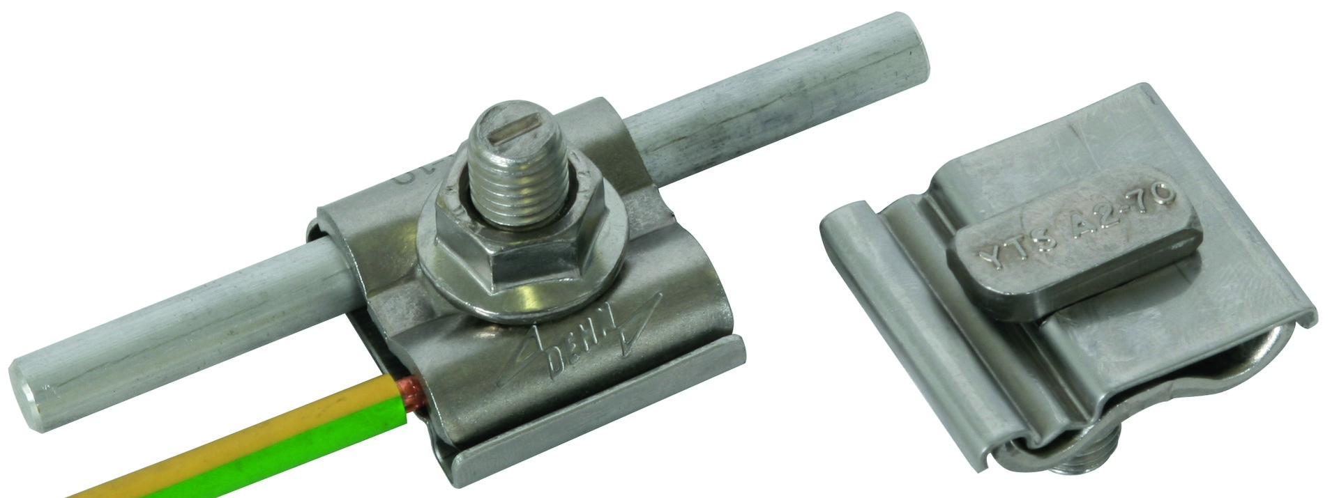 DEHN Uni-Erdungsklemme M10 Rd8-10mm+4-50qmm UEK810AQ450HKSM10V2A
