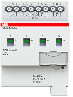 ABB Stotz S&J Schaltaktor 4fach, 16A, C-Last SA/S4.16.5.2