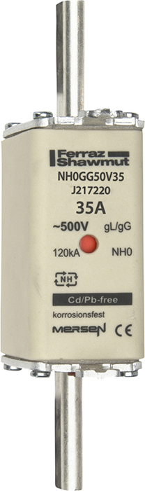 Mersen NH-Sicherungseinsatz SF Gr.0 gG 35A/500V KM NH0GG50V35