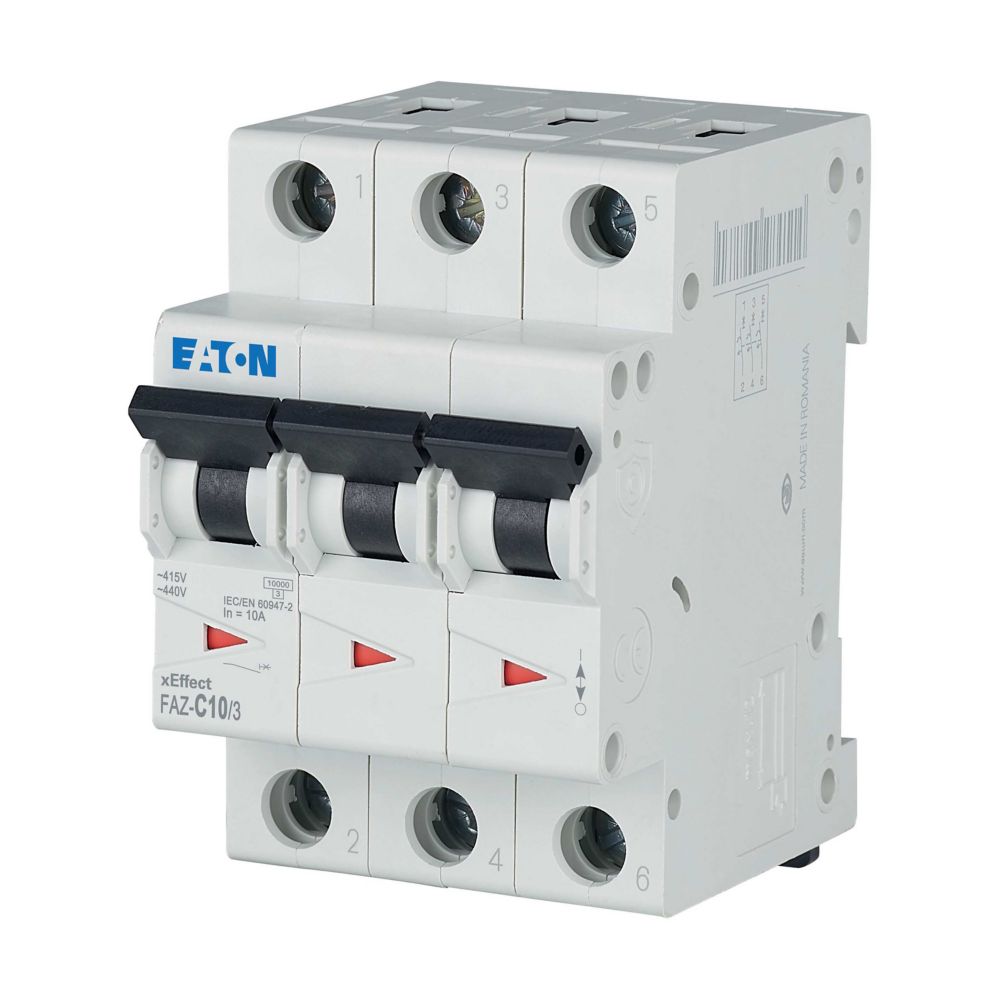 Eaton (Moeller) Leitungsschutzschalter C 10A, 3p FAZ-C10/3