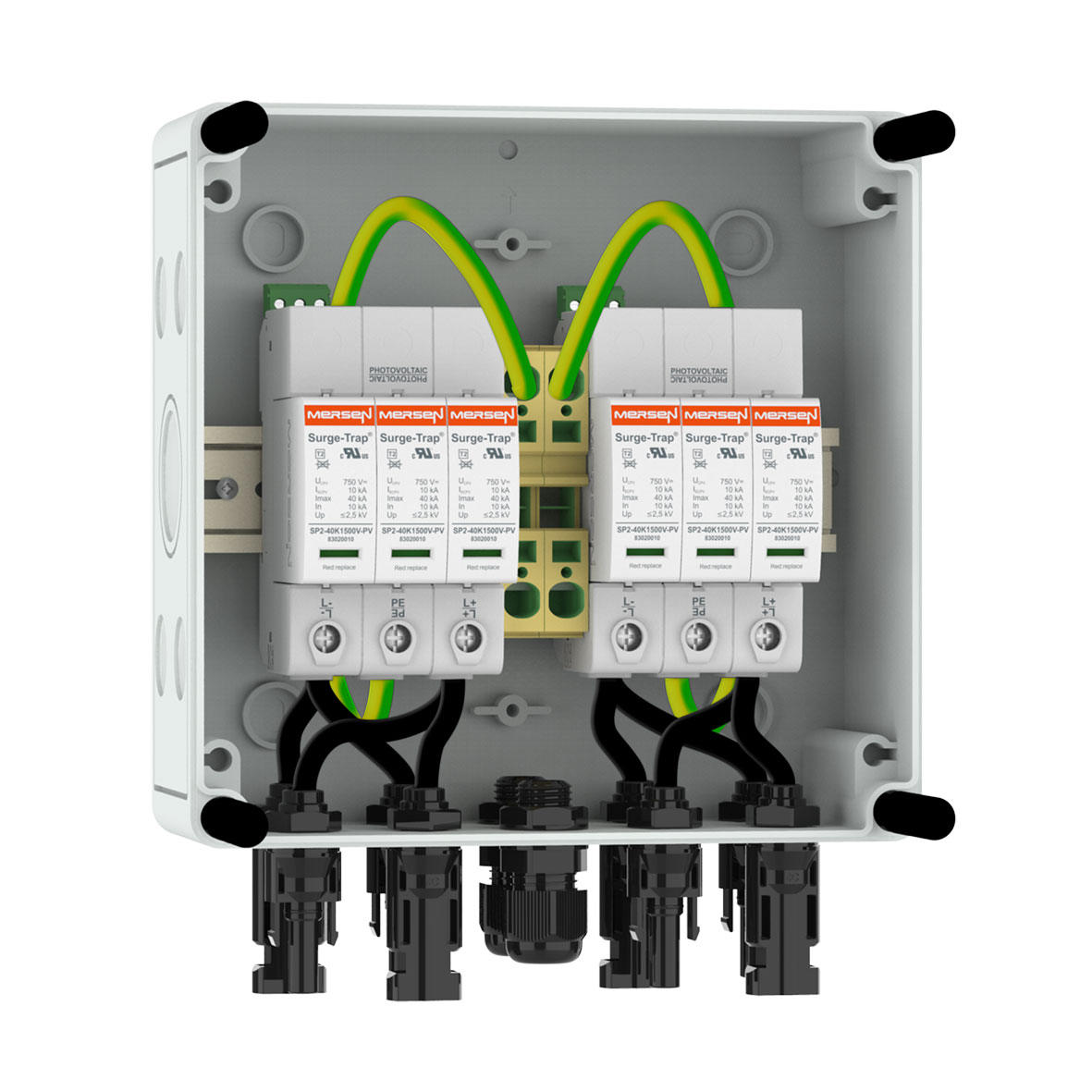 Mersen Photovoltaik-Stringbox 2 MPP 1000V Typ 2 PVBT2-1000V-BH-213