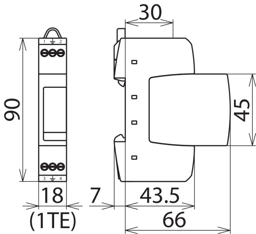 DEHN ÜS-Ableiter DEHNrail  DR M 2P 255