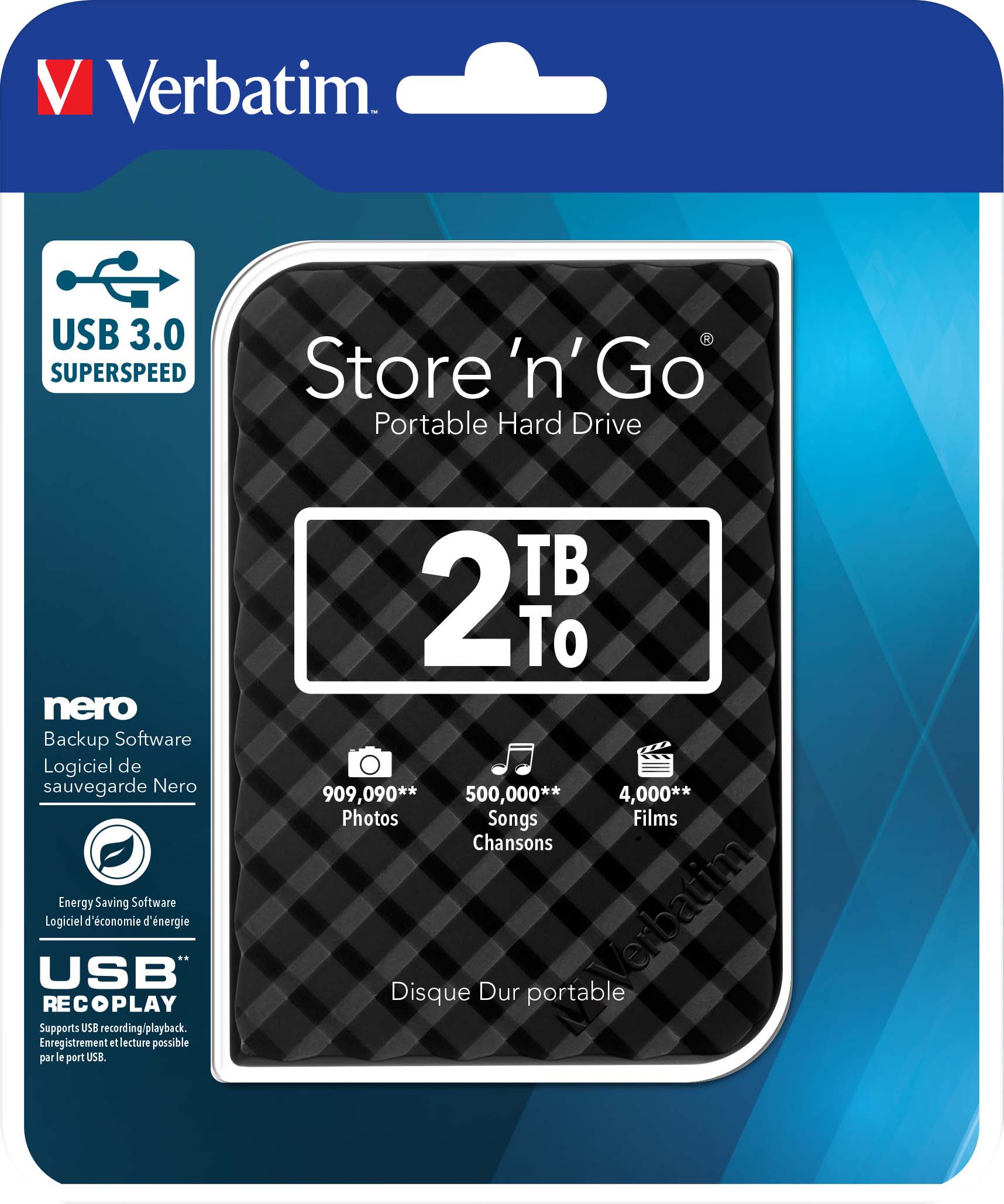 MediaCom-IT Festplatte 2TB USB3.0 Extern,6,35cm(2,5Z) 53195