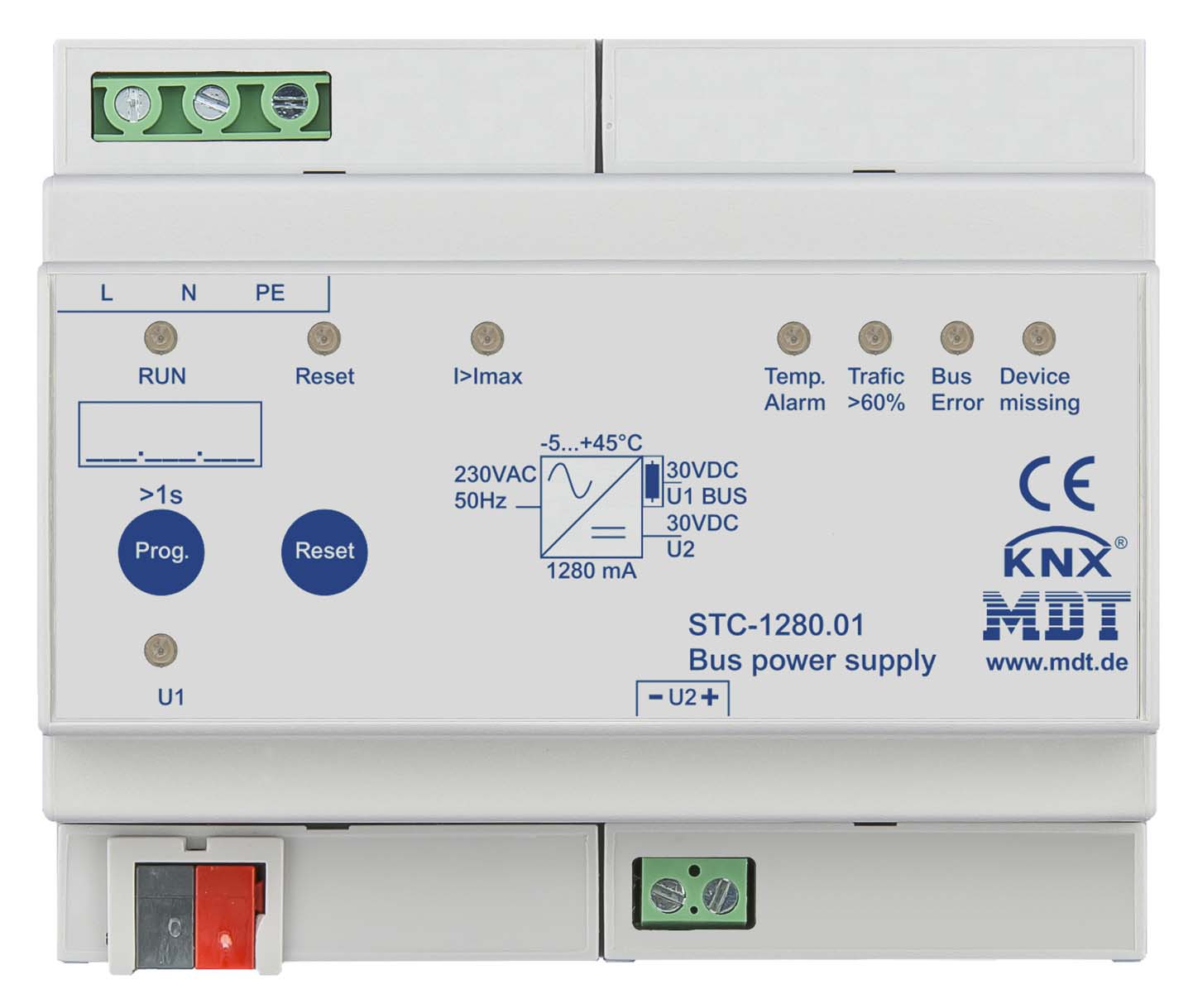 MDT technologies Busspannungsversorgung 6TE, REG, 1280mA STC-1280.01