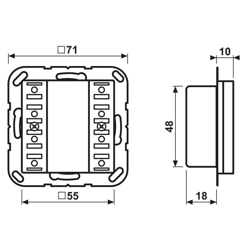 Jung Tastsensor-Modul 2fach AC/DC24V 2-k. 4Sp. A 5224 TSM
