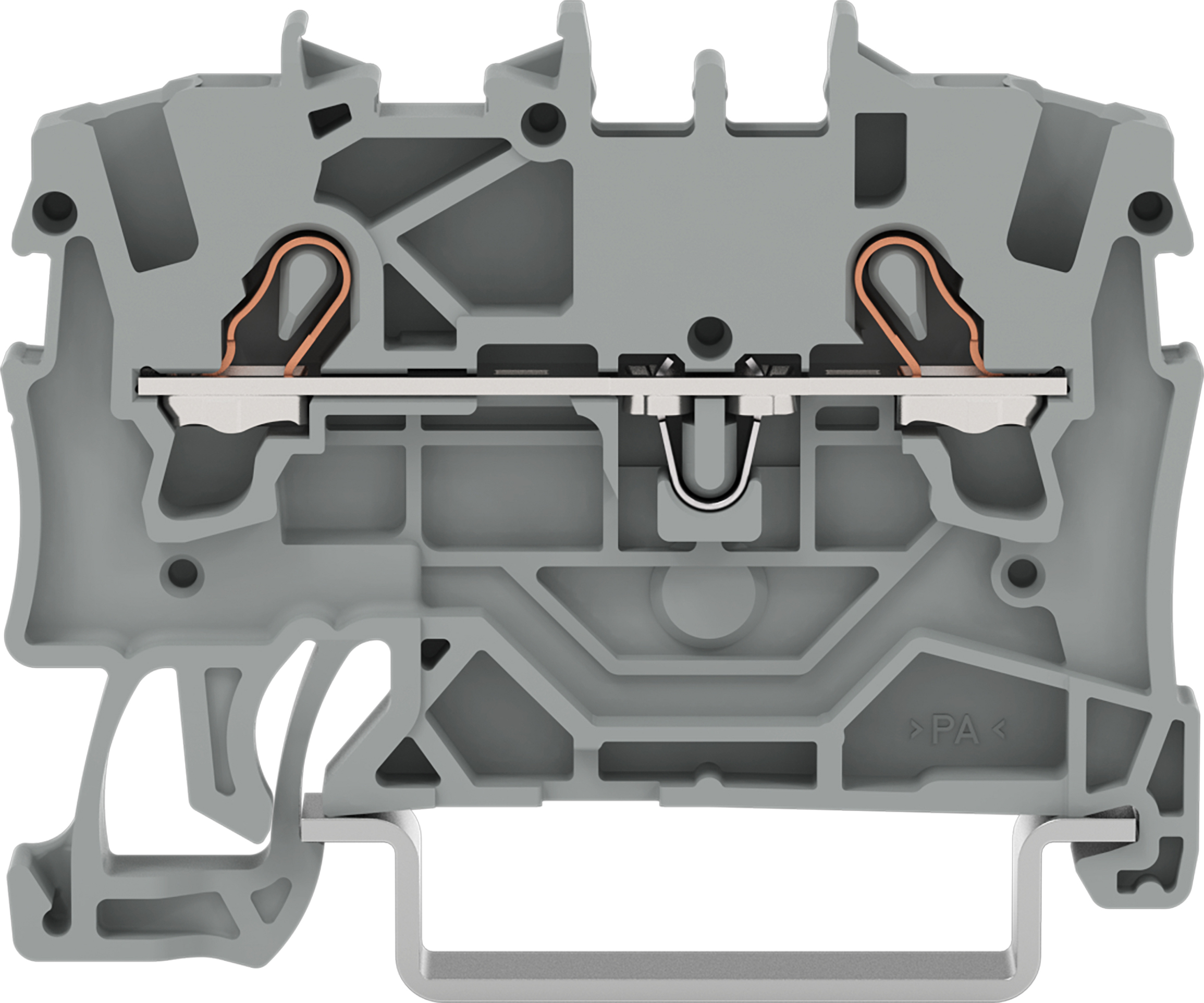 WAGO GmbH & Co. KG Durchgangsklemme 1,5qmm,grau,2-Leiter 2001-1201