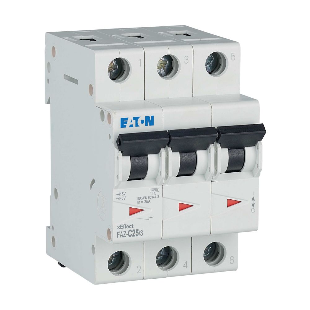 Eaton (Moeller) Leitungsschutzschalter C 25A, 3p FAZ-C25/3