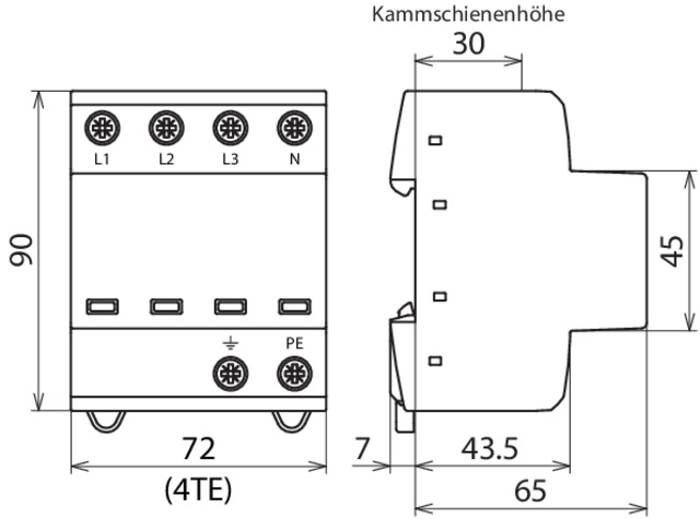 DEHN Kombi-Ableiter TT- u. TN-S-Systeme DSH TT 255