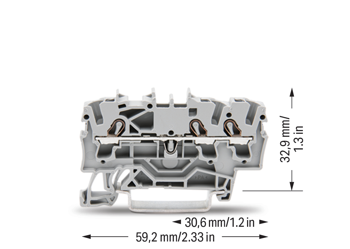 WAGO GmbH & Co. KG Durchgangsklemme 3-Leiter, TS 35 2002-1301