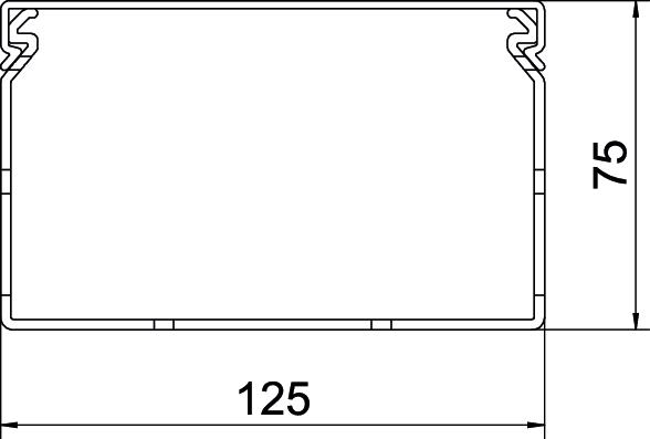 OBO Bettermann Vertr Verdrahtungskanal hfr, 75x125x2000 lgr LKVH N 75125