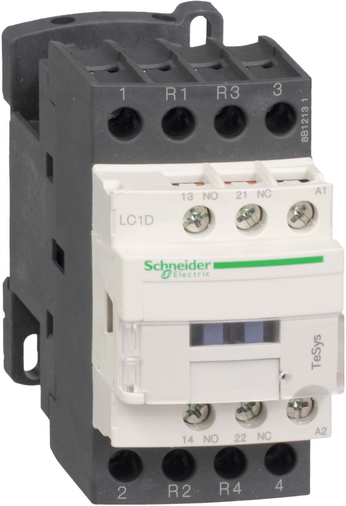 Schneider Electric Leistungsschütz 12A 230V AC 2P+2R LC1D128P7