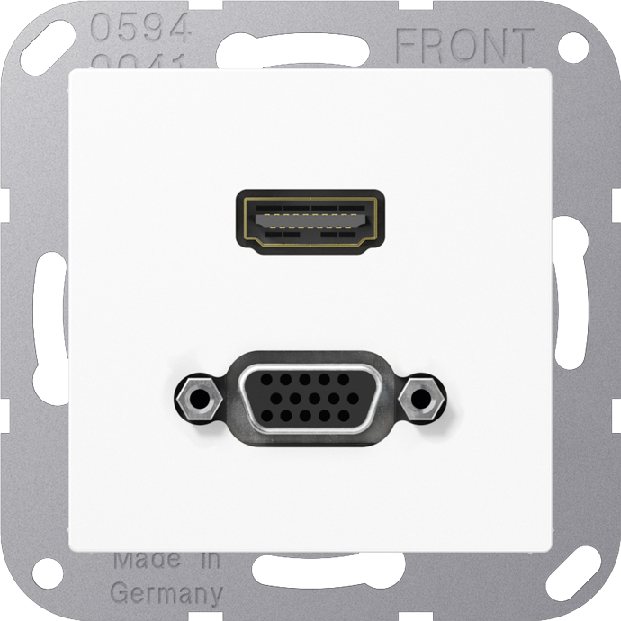 Jung Multimedia-Anschluss aws HDMI/VGA m.Tragring MA A 1173 WW