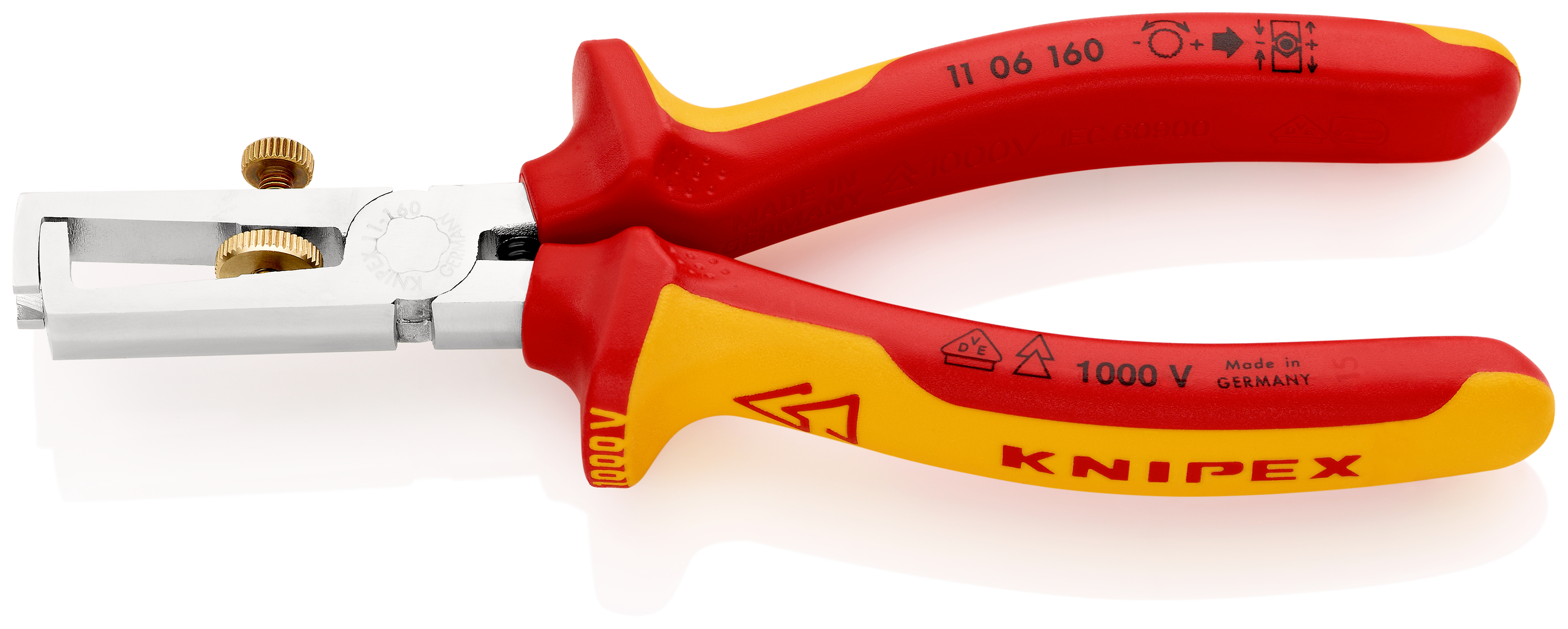 Knipex-Werk Abisolierzange isoliert, 160mm 11 06 160