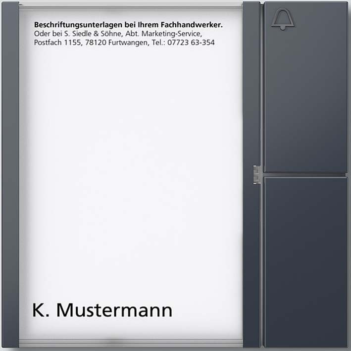 Siedle&Söhne Bus-Tasten-Modul anthrazitgrau BTM 650-01 AG