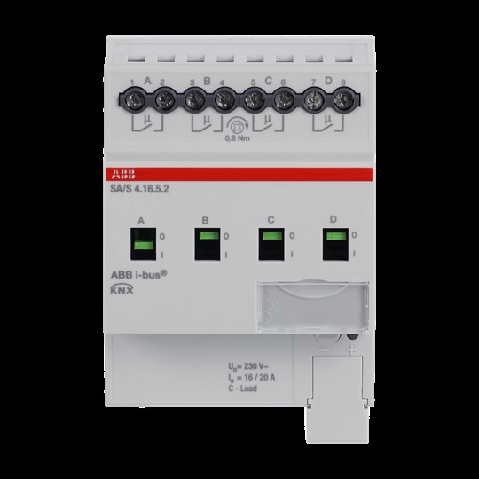 ABB Stotz S&J Schaltaktor 4fach, 16A, C-Last SA/S4.16.5.2