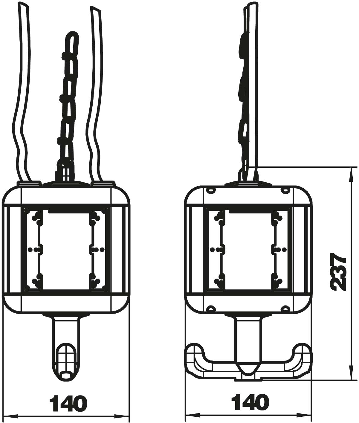 OBO Bettermann Vertr Versorgungseinheit IP20 m. Griff leer VH-4 LG