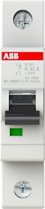 ABB Stotz S&J Sicherungsautomat K,6kA,32A,1P S201-K32 ABB Stotz S&J Sicherungsautomat K,6kA,32A,1P S201-K32