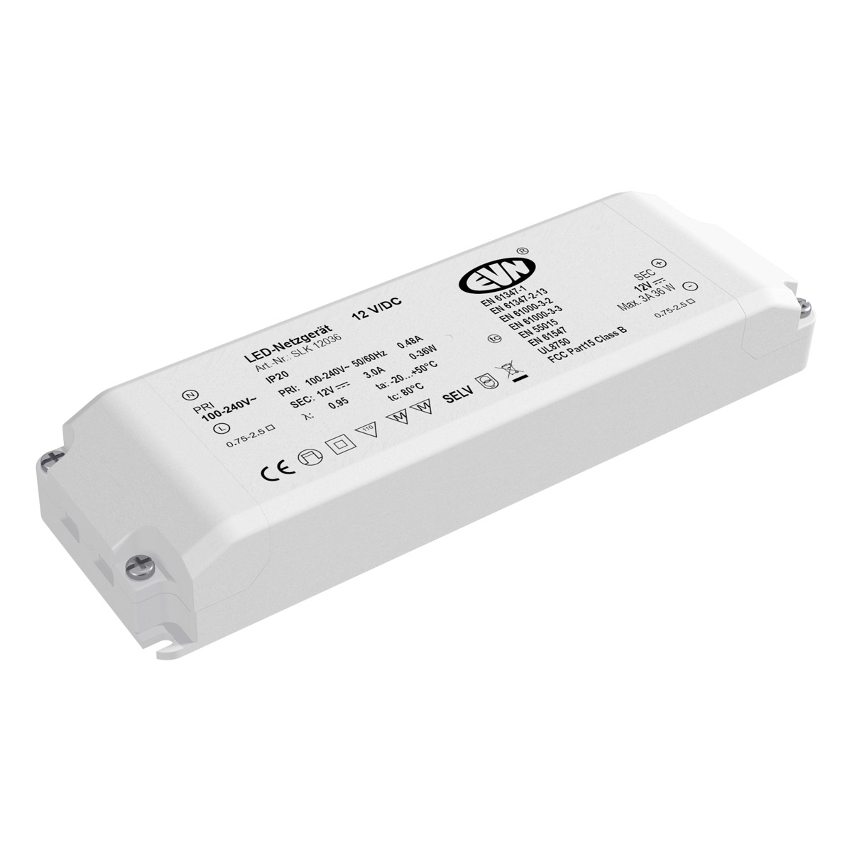 EVN Lichttechnik LED-Netzgerät 12VDC 1-36 Watt SLK 120 36
