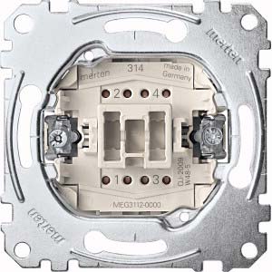 Merten Ausschalter-Einsatz 2-pol.10AX 250V AC MEG3112-0000