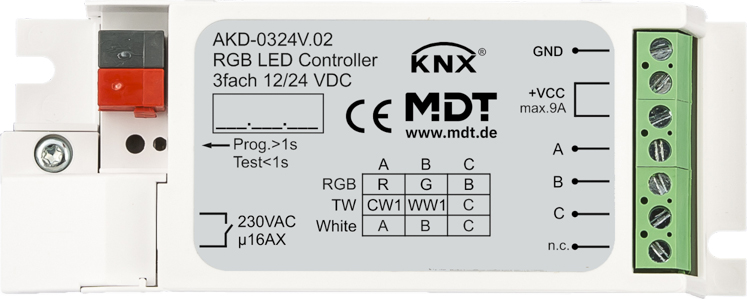 MDT technologies LED Controller 3-Kanal 3/6A, RGB AKD-0324V.02