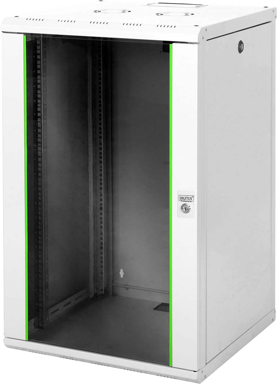 Assmann Electr. Wandschrank mit Glastür RAL7035 HE 20 DN-19 20U-6/6