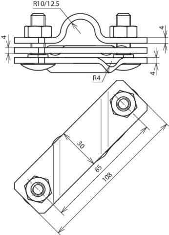 DEHN TE-Anschlussschelle St/tZn D20 f.Rd7-10 620 015