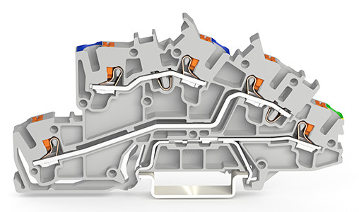 WAGO GmbH & Co. KG Installationsetagenklemme 2,5 mm² mit Drücker 2203-7646