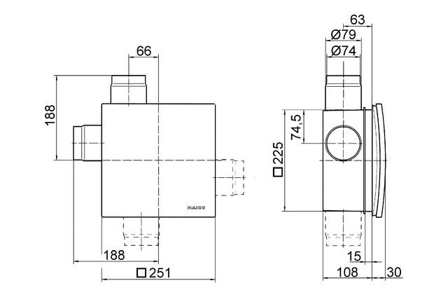 Maico Ventilator,Verzög.Schalter 31W,101cbm/h,IPX5 ER 100 VZ