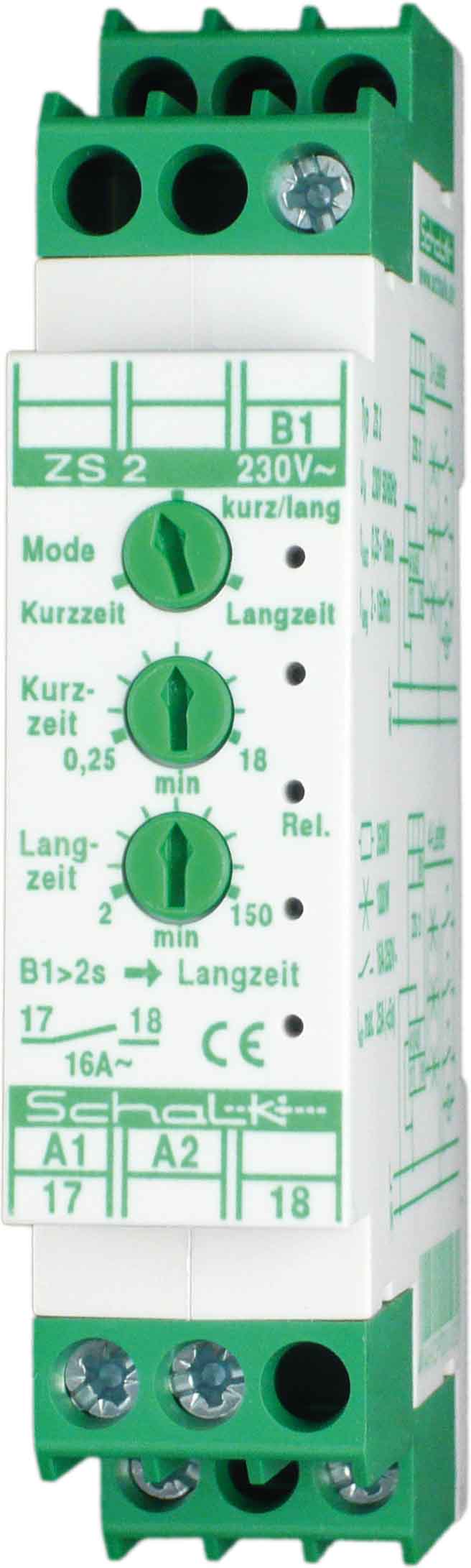 Schalk Lichtzeit-Impulsschalter m.3 Modi 1S 16A ZS 2