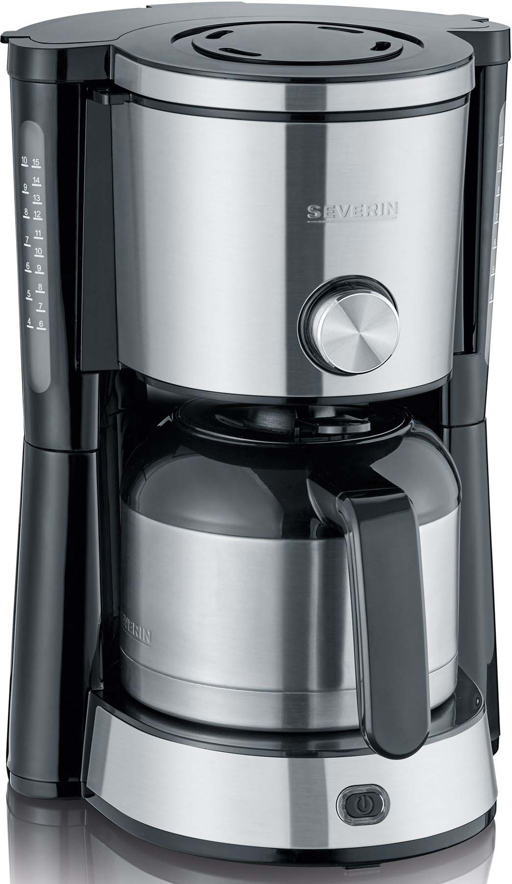 Severin Kaffeeautomat Thermo ca.1000W,8 Tassen KA 4845 eds-sw
