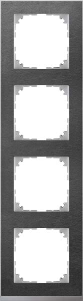 Merten Decor-Rahmen 4-fach Schiefer/aluminium MEG4040-3669