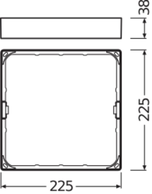 Ledvance Anbaurahmen DL SLIMFRAME SQ210WT