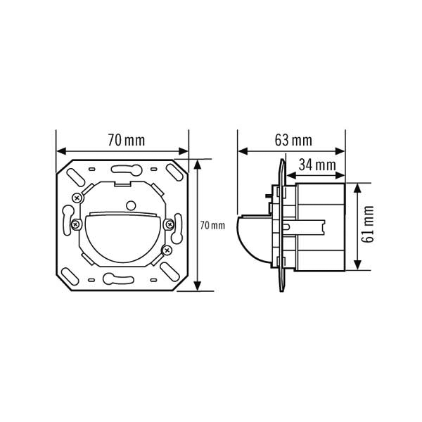 ESYLUX Wandpräsenzmelder 180 Grad PD 180i/R