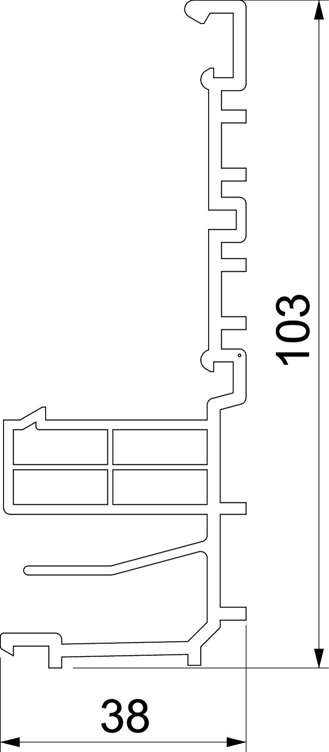 Rehau RAUDUO Unterteil 40/105 cws RD 40105 natur