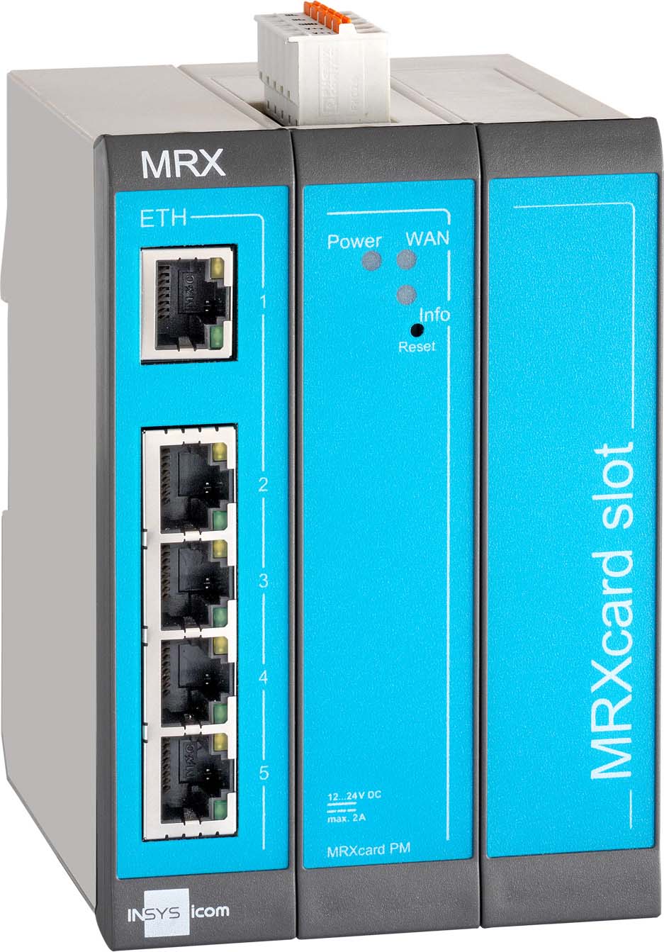 Insys Industrierouter-LAN 5Ether-Ports 2Eing. MRX3 LAN 1.1