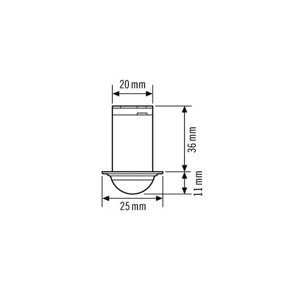 ESYLUX Deckeneinbau-Präsenzmelder 360 Grad PD-C 360i/6 mini