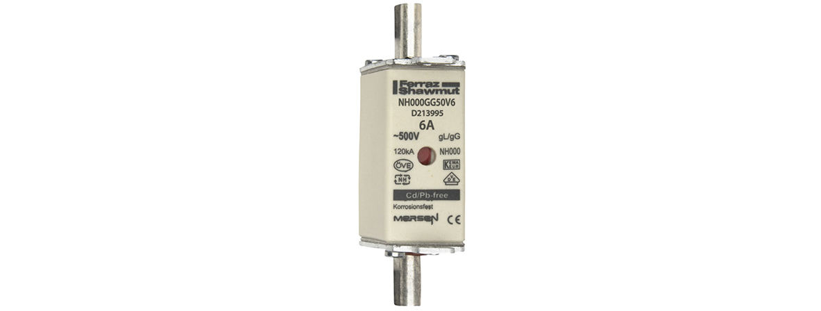 Mersen NH-Sicherungseinsatz SF Gr.000 gG 6A/500V KM NH000GG50V6