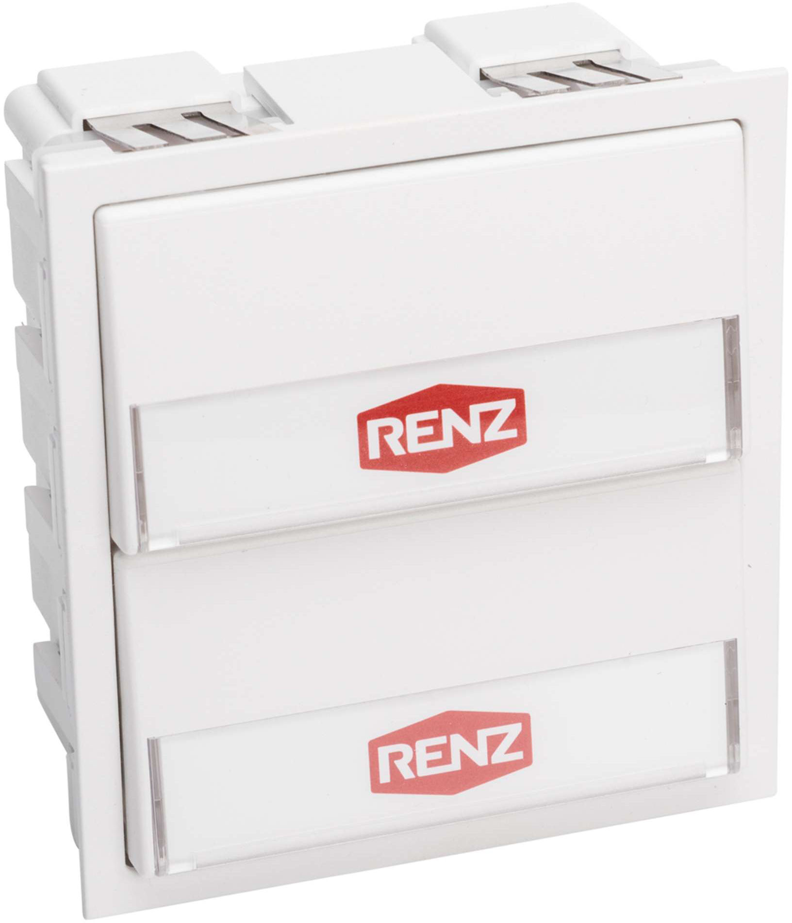 Renz Metallwaren. Klingelmodul mit 2 Klingeltaster 97-9-85270 ws