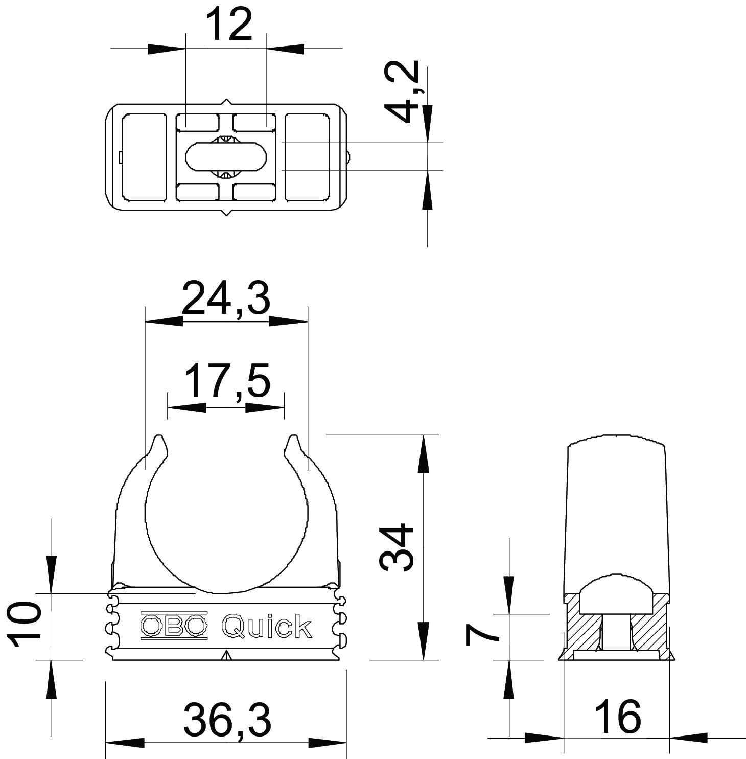 100 STK OBO Bettermann Vertr Quick-Klemmschelle lgr 2955 M25