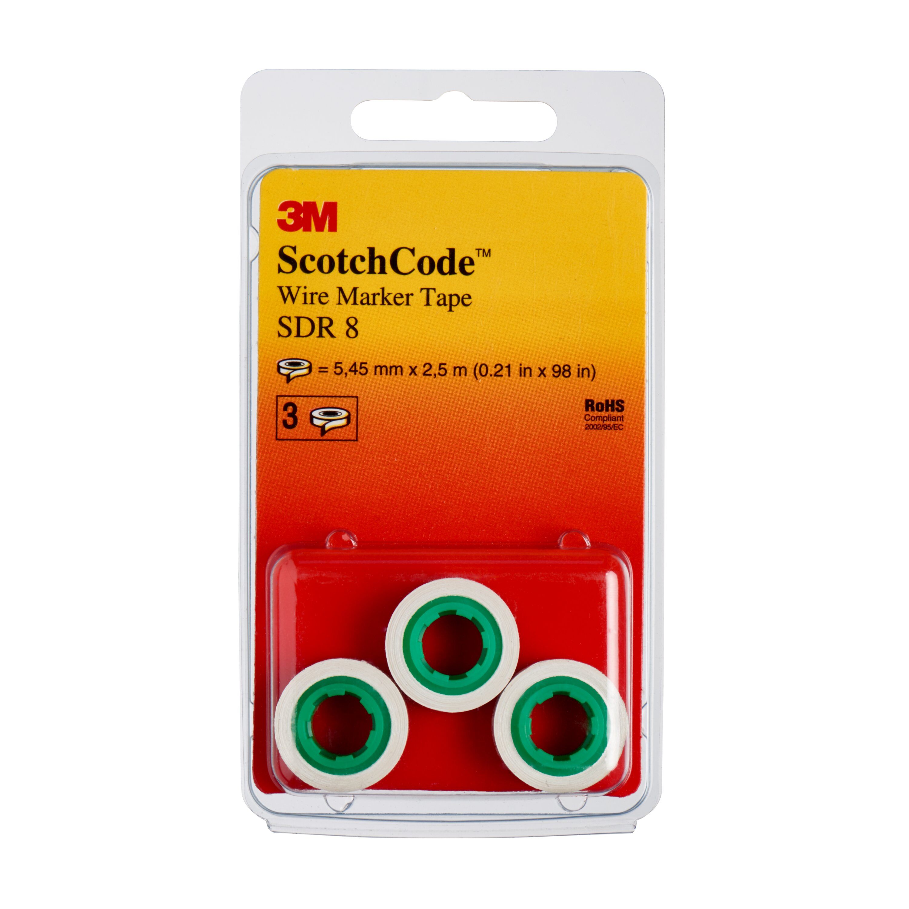 3M Deutschland Kabelmark. Nachfüllrollen Ziffer 8, 3er Pack SDR-8(VE3)