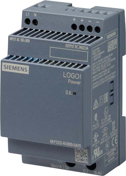 Siemens Dig.Industr. LOGO!POWER 24V/2,5A 6EP3332-6SB00-0AY0